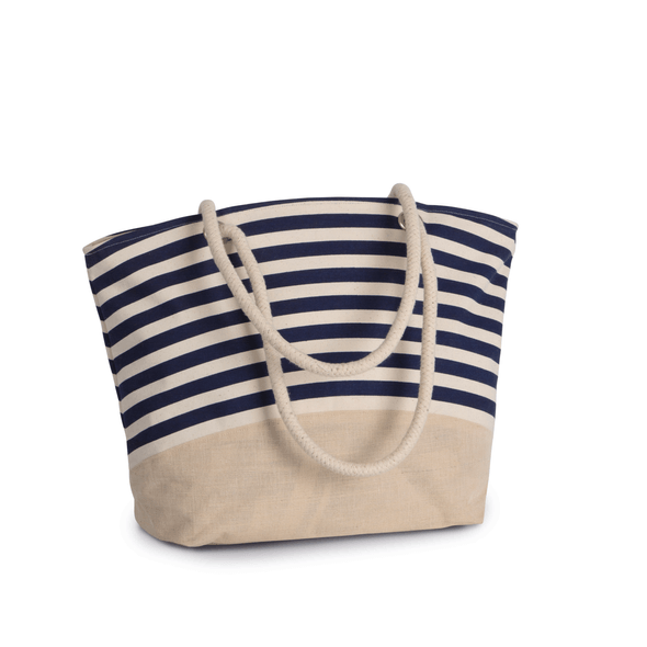 Kimood | Navy style jute shopping bag
